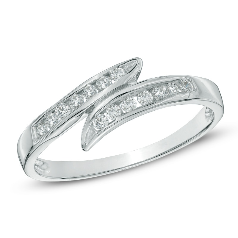 0.16 CT. T.W. Diamond Channel-Set Bypass Ring in 10K Gold|Peoples Jewellers