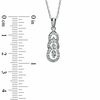 Thumbnail Image 1 of 0.50 CT. T.W. Diamond Three Stone Drop Pendant in 10K White Gold