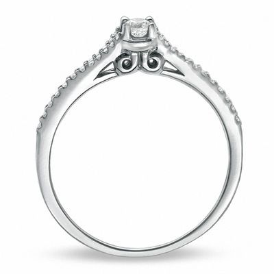 0.20 CT. T.W. Diamond Promise Ring is 10K White Gold