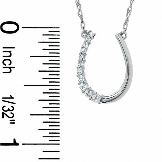 0.17 CT. T.W. Diamond Horseshoe Pendant in Sterling Silver