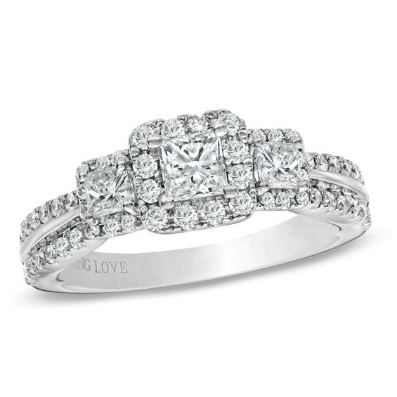 Vera wang love 3 stone engagement ring sale