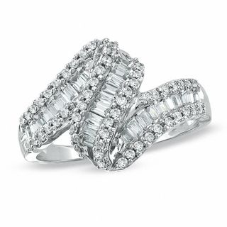 0.75 CT. T.W. Diamond Zig-Zag Ring in 10K White Gold