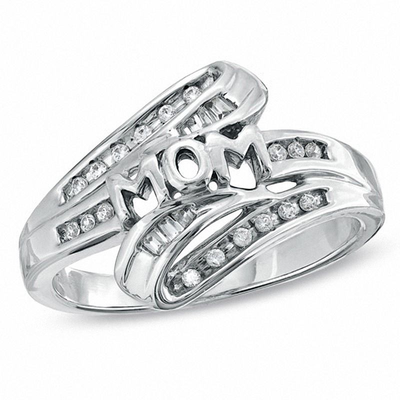 0.10 CT. T.W. Diamond MOM Ring in Sterling Silver|Peoples Jewellers