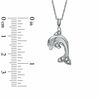 Thumbnail Image 1 of 0.07 CT. T.W. Diamond Dolphin Pendant in Sterling Silver