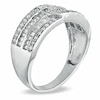 0.50 CT. T.W. Round and Baguette Diamond Band in Sterling Silver