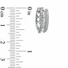 Thumbnail Image 1 of 0.50 CT. T.W. Round and Baguette Diamond Hoop Earrings in 10K White Gold