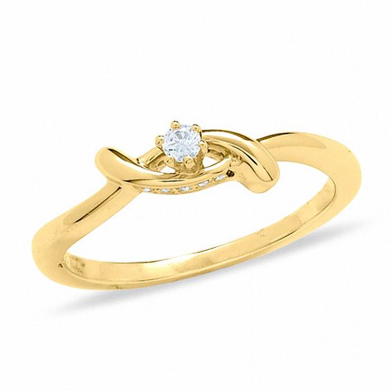 0.16 CT. T.W. Diamond XOX Band in 10K Gold