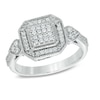 0.25 CT. T.W. Composite Princess-Cut Diamond Fashion Ring in Sterling Silver