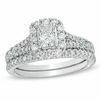 Thumbnail Image 0 of 1.50 CT. T.W. Certified Radiant-Cut Diamond Frame Bridal Set in 14K White Gold (I/I1)