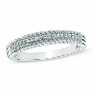 0.10 CT. T.W. Diamond Anniversary Band in 10K White Gold