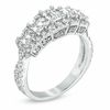 1.70 CT. T.W. Certified Emerald-Cut Diamond Five Stone Twist Ring in 14K White Gold (I/I1)