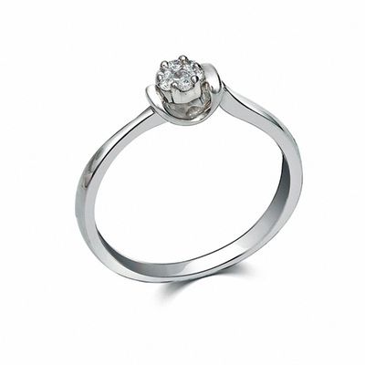 0.25 CT. T.W. Quad Princess-Cut Diamond Promise Ring in 10K White Gold