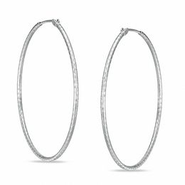 45.0mm Thin Endless Hoop Earrings in Sterling Silver