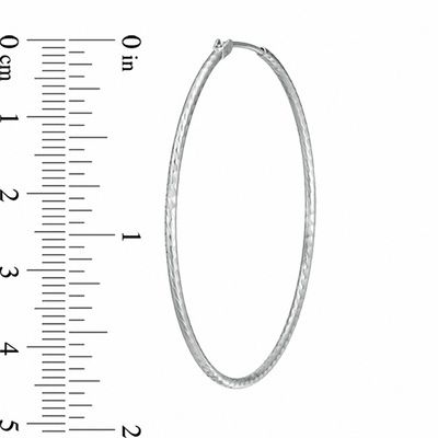 45.0mm Thin Endless Hoop Earrings in Sterling Silver