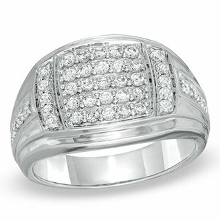 Men's 1.00 CT. T.W. Diamond Ring in 10K White Gold