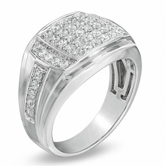 Men's 1.00 CT. T.W. Diamond Ring in 10K White Gold