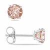 Thumbnail Image 0 of 5.0mm Morganite Solitaire Stud Earrings in 14K White Gold