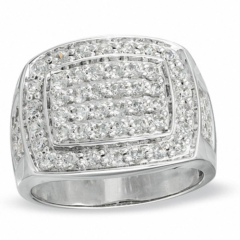 Main Image 1 of Men's 2.00 CT. T.W. Diamond Ring in 10K White Gold