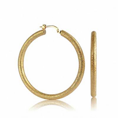 Charles Garnier 35mm Hoop Earrings in Sterling Silver with 18K Gold Plate