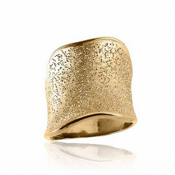 Charles Garnier Wavy Slant Ring in Sterling Silver with 18K Gold Plate