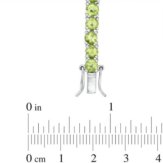 Peridot Tennis Bracelet in Sterling Silver - 7.25"