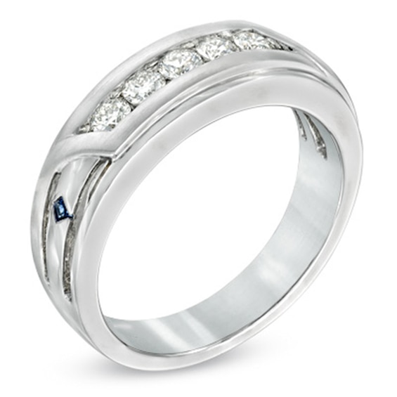 Vera Wang Love Collection Men's 0.45 CT. T.W. Diamond Slant Wedding ...