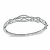 Thumbnail Image 0 of 0.25 CT. T.W. Diamond Loose Braid Bangle in Sterling Silver