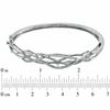 Thumbnail Image 1 of 0.25 CT. T.W. Diamond Loose Braid Bangle in Sterling Silver