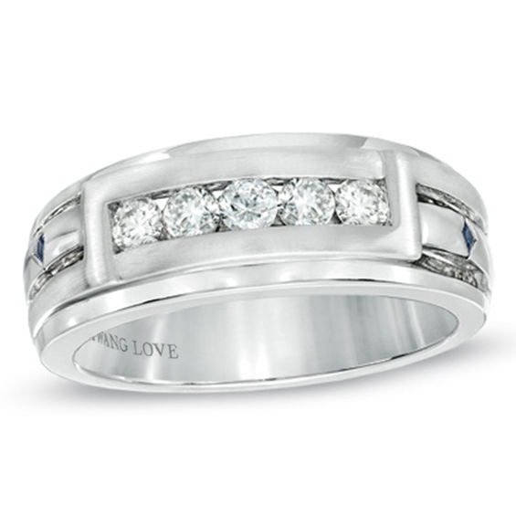 Vera Wang Love Collection Men's 0.45 CT. T.W. Diamond Wedding Band in ...