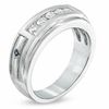 Thumbnail Image 2 of Vera Wang Love Collection Men's 0.45 CT. T.W. Diamond Wedding Band in 14K White Gold