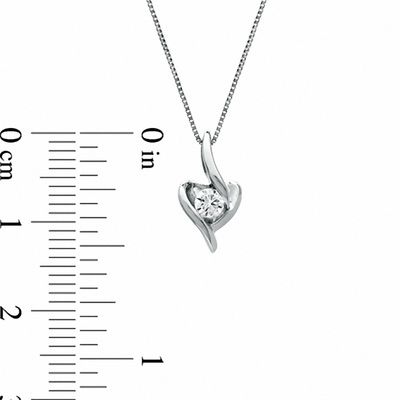 Sirena™ 0.12 CT. Diamond Solitaire Pendant in 10K White Gold