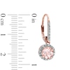 6.0mm Morganite and Diamond Accent Earrings in 10K Rose Gold