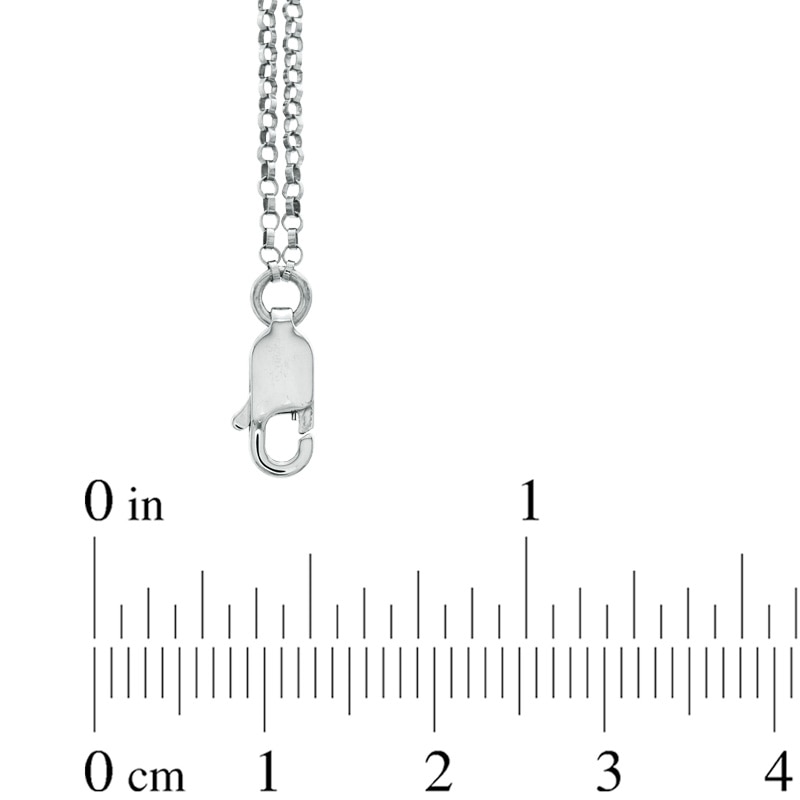 Diamond Accent Sideways Cross Chain Bracelet in Sterling Silver