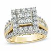 3.00 CT. T.W. Quad Princess-Cut Diamond Frame Engagement Ring in 14K Gold