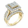 3.00 CT. T.W. Quad Princess-Cut Diamond Frame Engagement Ring in 14K Gold