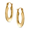 Thumbnail Image 0 of Round Flat Hoop Earrings in 14K Gold