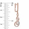 0.10 CT. T.W. Diamond Three Tier Drop Earrings in 10K Rose Gold