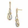 Thumbnail Image 0 of 0.10 CT. T.W. Diamond Infinity Symbol Drop Earrings in 10K Gold