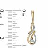 Thumbnail Image 1 of 0.10 CT. T.W. Diamond Infinity Symbol Drop Earrings in 10K Gold