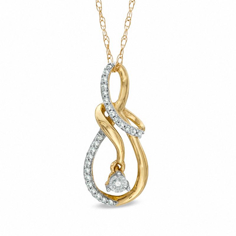 0.10 CT. T.W. Diamond Infinity Symbol Pendant in 10K Gold|Peoples Jewellers
