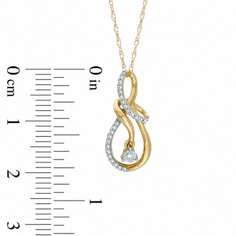 0.10 CT. T.W. Diamond Infinity Symbol Pendant in 10K Gold|Peoples Jewellers