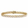 Thumbnail Image 2 of 3.00 CT. T.W. Diamond Cascading Tennis Bracelet in 10K Gold - 7.25&quot;