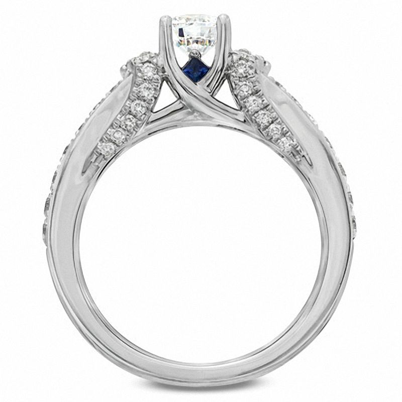 Vera Wang Love Collection 0.83 CT. T.W. Princess-Cut Diamond Engagement Ring in 14K White Gold|Peoples Jewellers