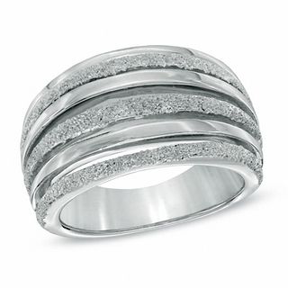 Satin Orbit Ring in Sterling Silver