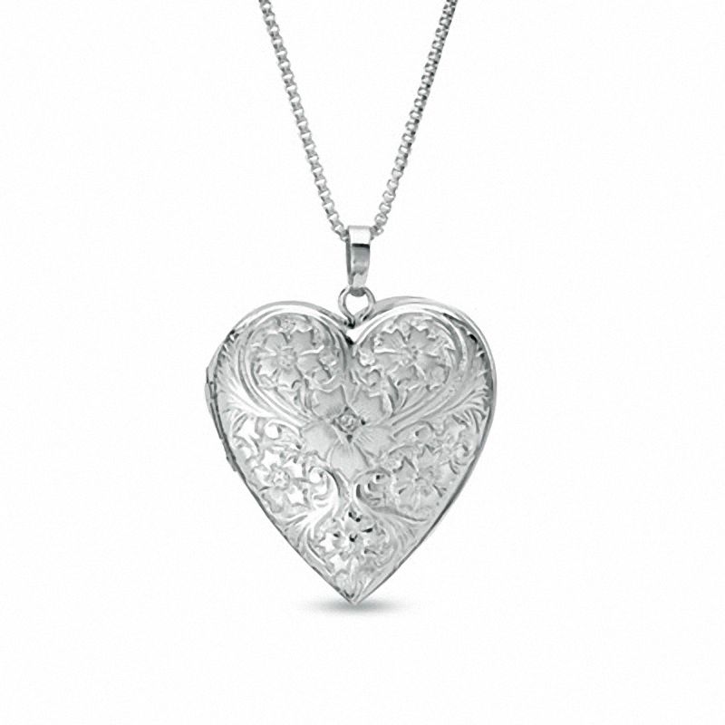 Heart locket sale with diamond