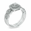 Thumbnail Image 1 of 0.62 CT. T.W. Diamond Double Frame Three Piece Bridal Set in 10K White Gold