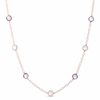 Piara™ Amethyst and Rose Quartz Necklace in Sterling Silver with 18K Rose Gold Plate - 35.25