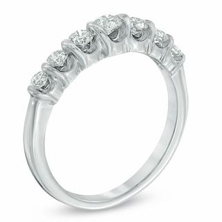 Sirena™ CT. T.W. Diamond Seven Stone Wedding Band in 14K White Gold