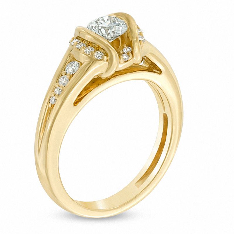 Sirena™ 0.75 CT. T.W. Diamond Split Shank Engagement Ring in 14K Gold|Peoples Jewellers