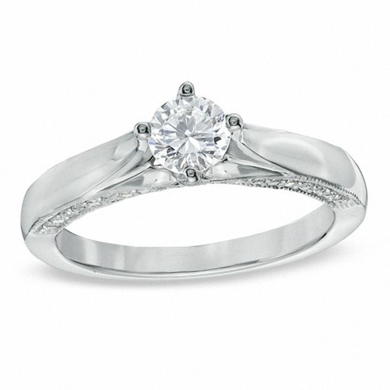 0.50 CT. T.W. Diamond Engagement Ring in 14K White Gold